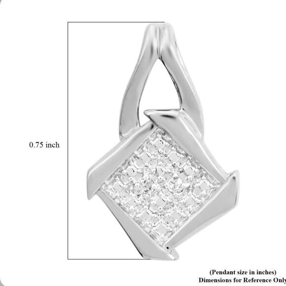 Diamond Accent Pendant Necklace New - Picture 5 of 5